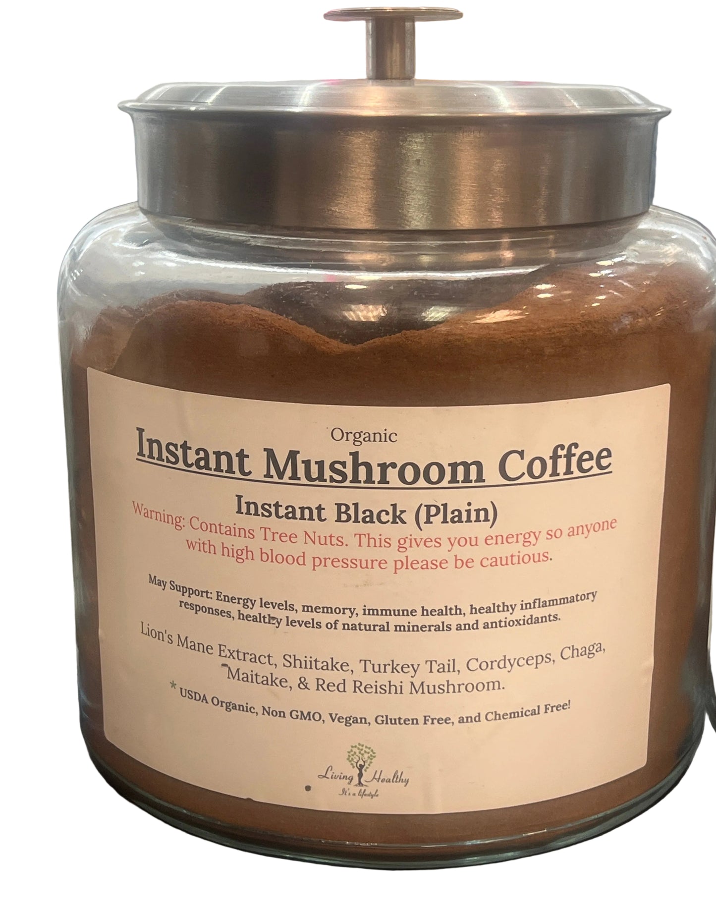 Plain Instant Mushroom Coffee 1oz.