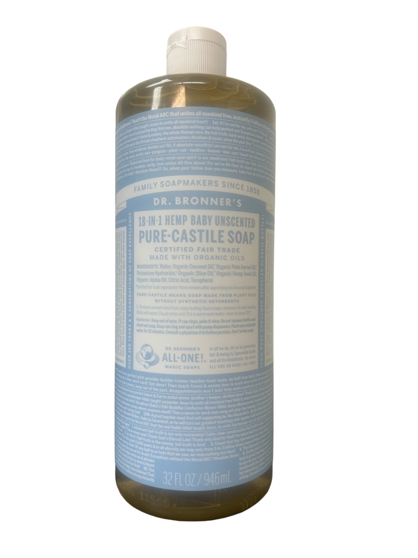 Unscented 1-IN-18 Pure Castile Soap