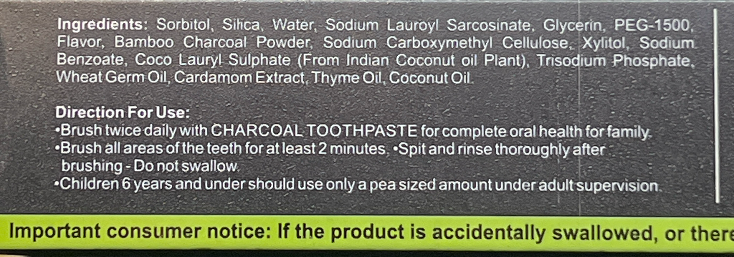 Charcoal Toothpaste