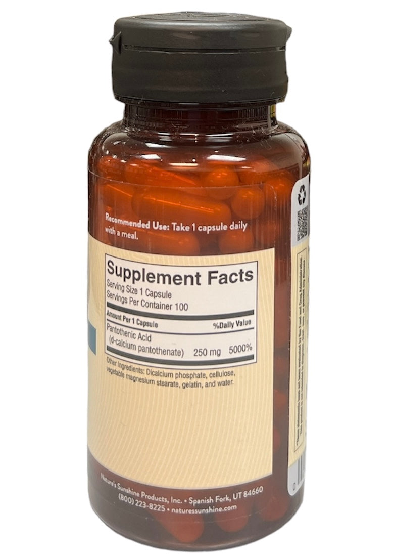 Pantothenic Acid (100 Capsules)