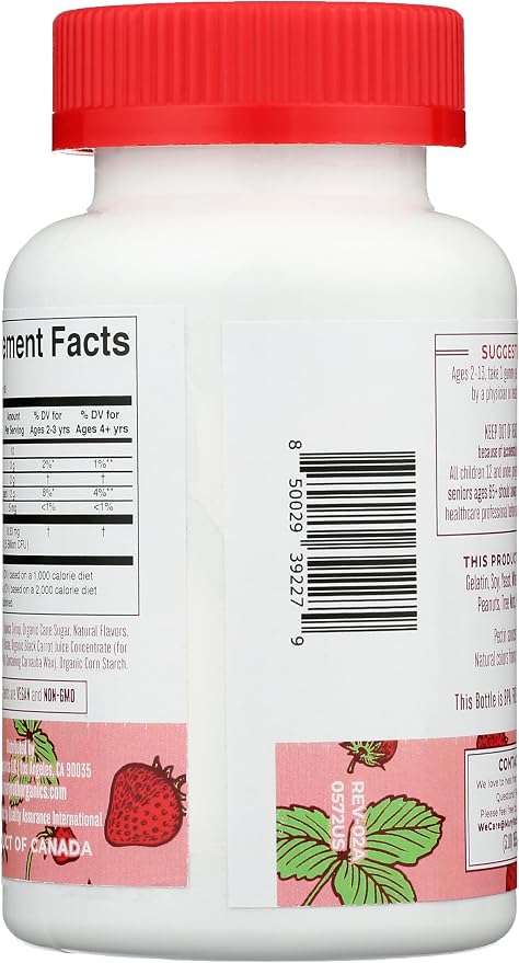 Organic Kids Probiotic Gummies - 60 gummies (Strawberry)
