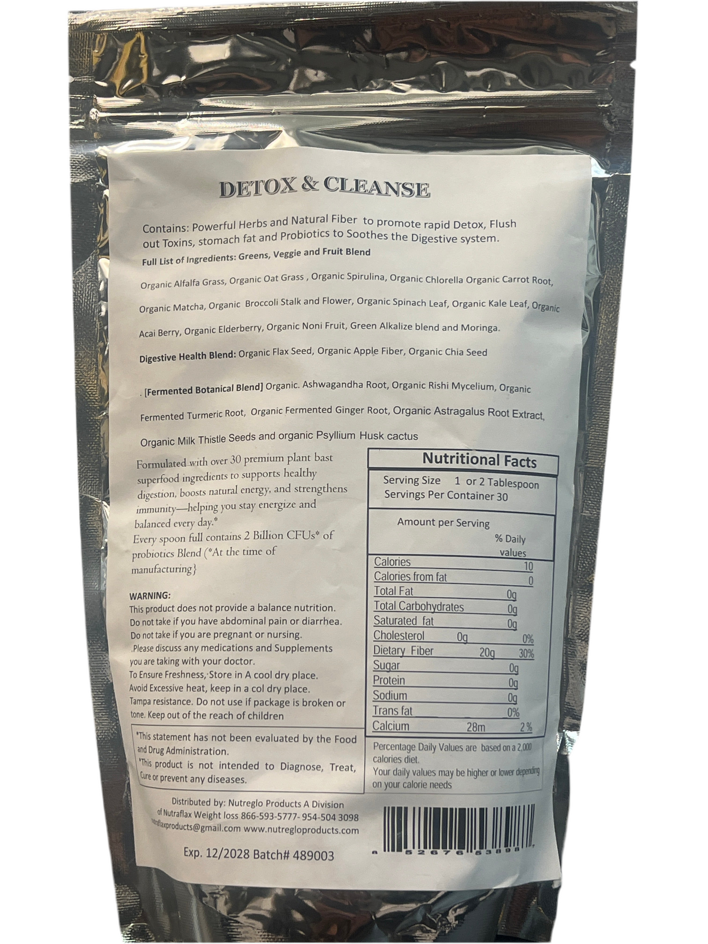 Organic Green Superfood: Detox & Cleanse
