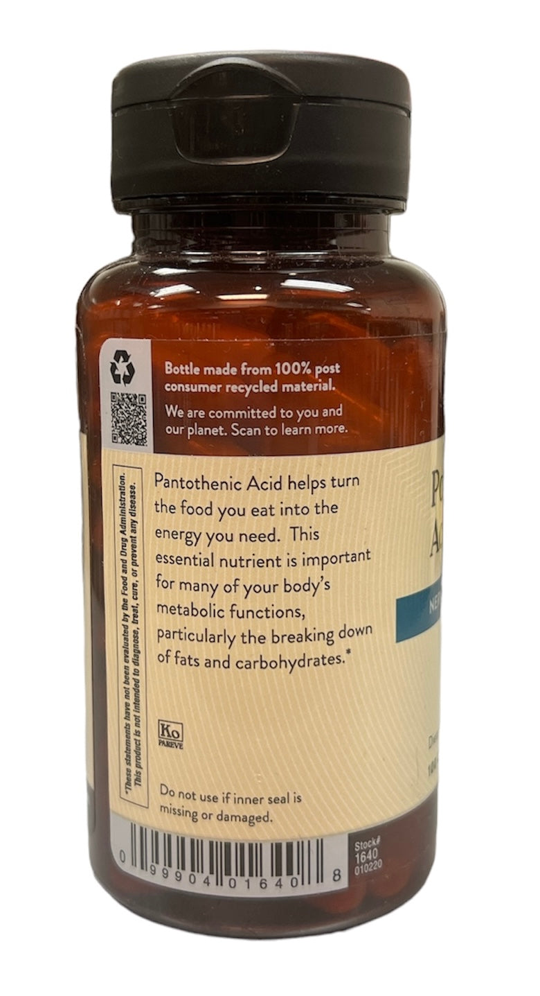 Pantothenic Acid (100 Capsules)