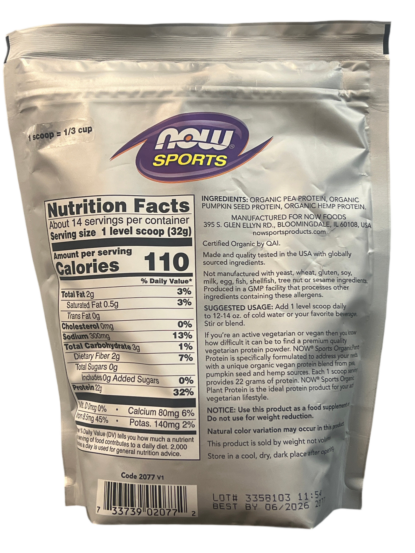 Organic Plant Protein (Unflavored)