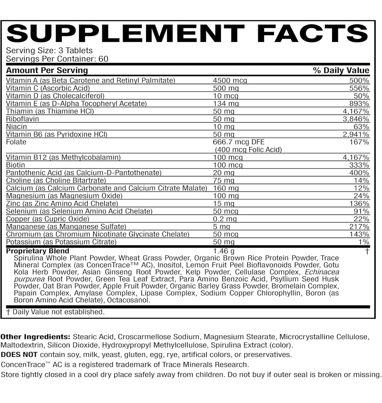 Multi-Vitamin & Mineral Advanced Energy Support
