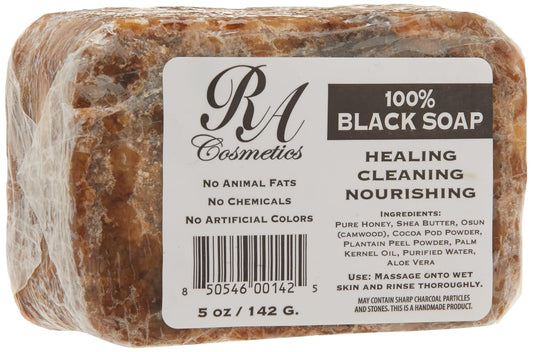 100% African Black Soap Bar - Unscented