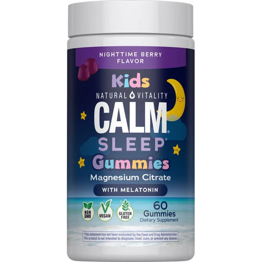 CALM Kids Sleep with Melatonin Gummies Berry Flavor, 60 Tasty Gummies