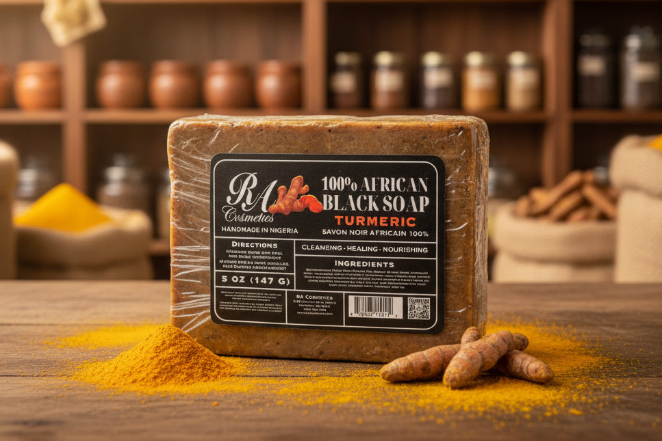 100% African Black Soap Bar - Unscented