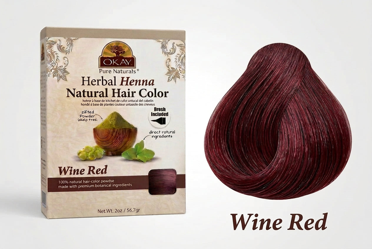 Henna Natural Hair Color w/ Applicator Brush Included.