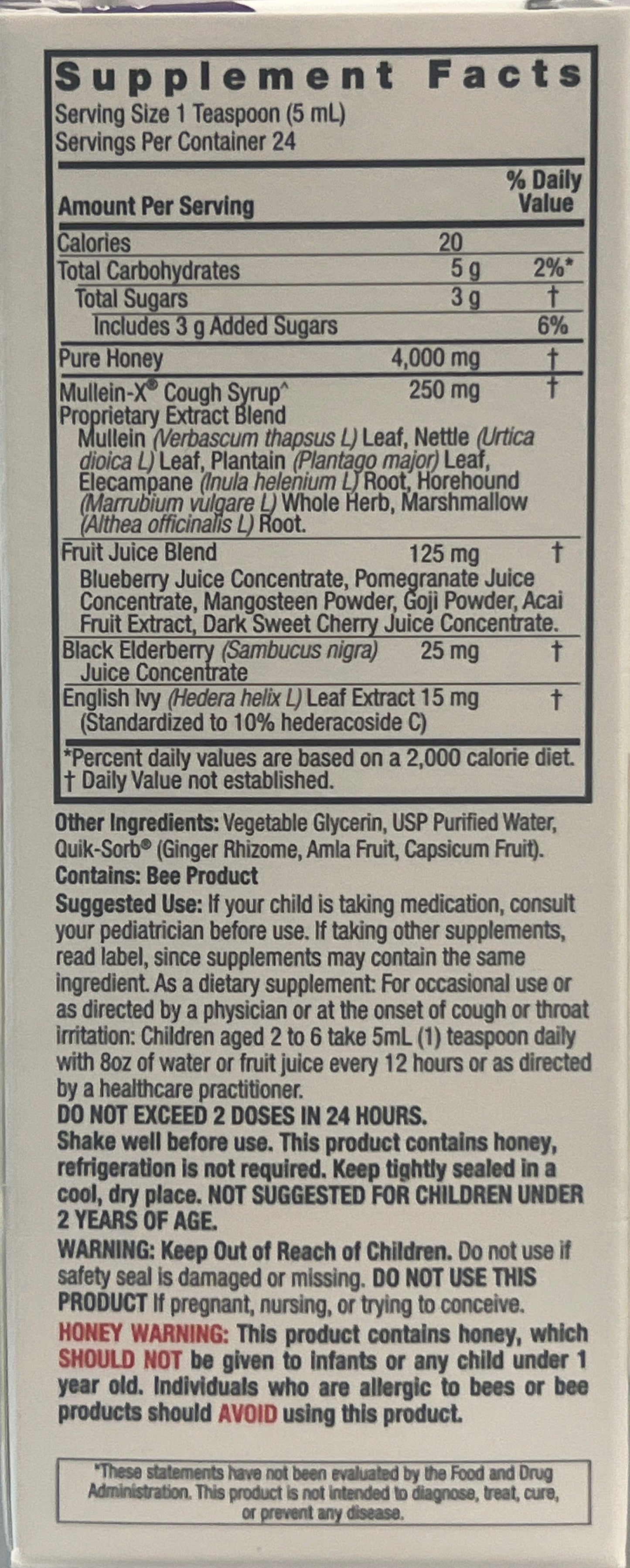 Mullein-X Children's Cough Syrup