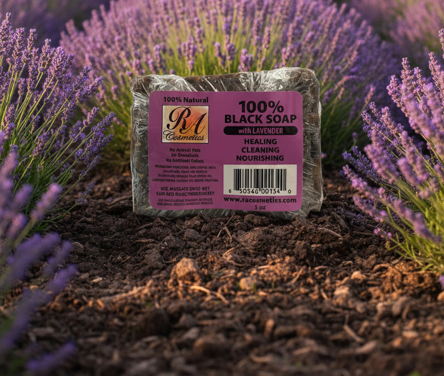 100% African Black Soap Bar - Unscented