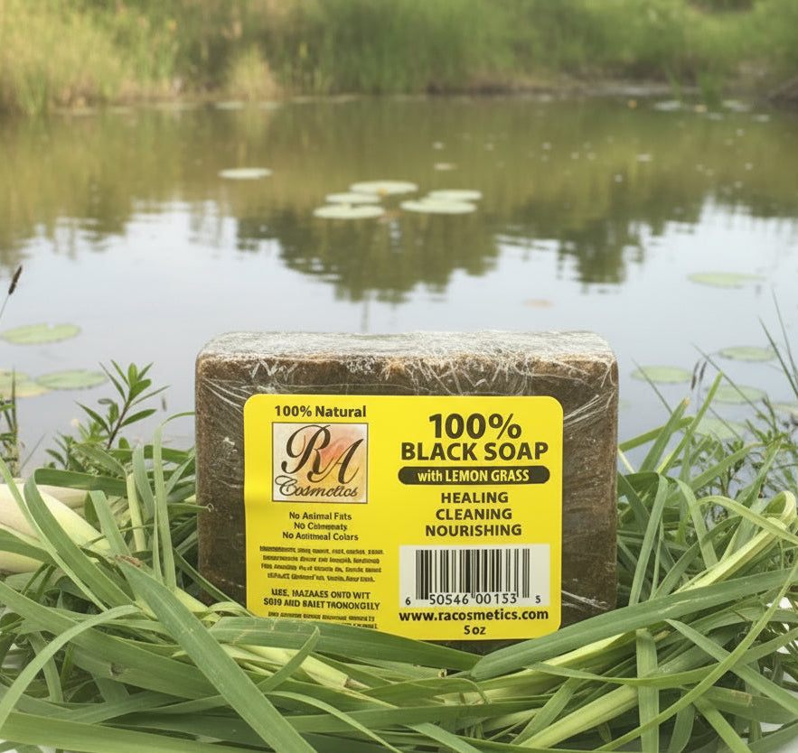 100% African Black Soap Bar - Unscented