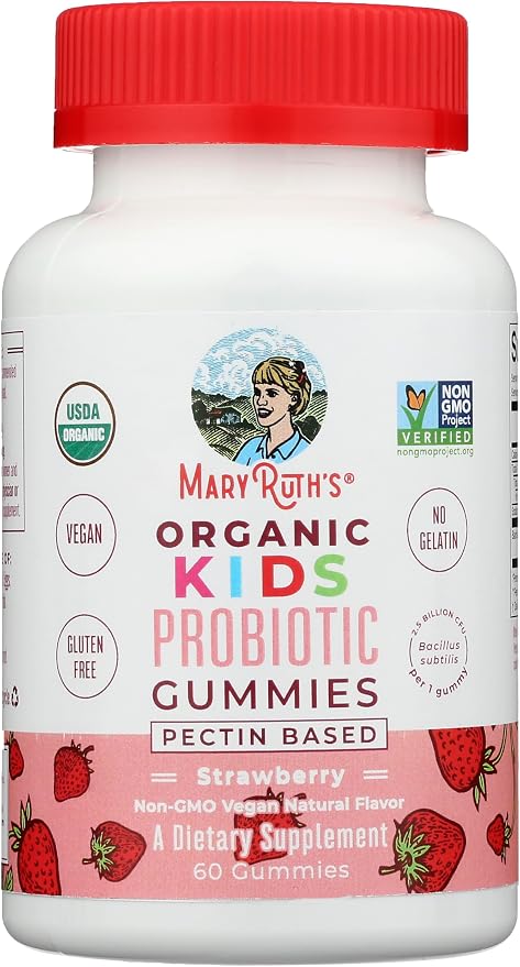Organic Kids Probiotic Gummies - 60 gummies (Strawberry)