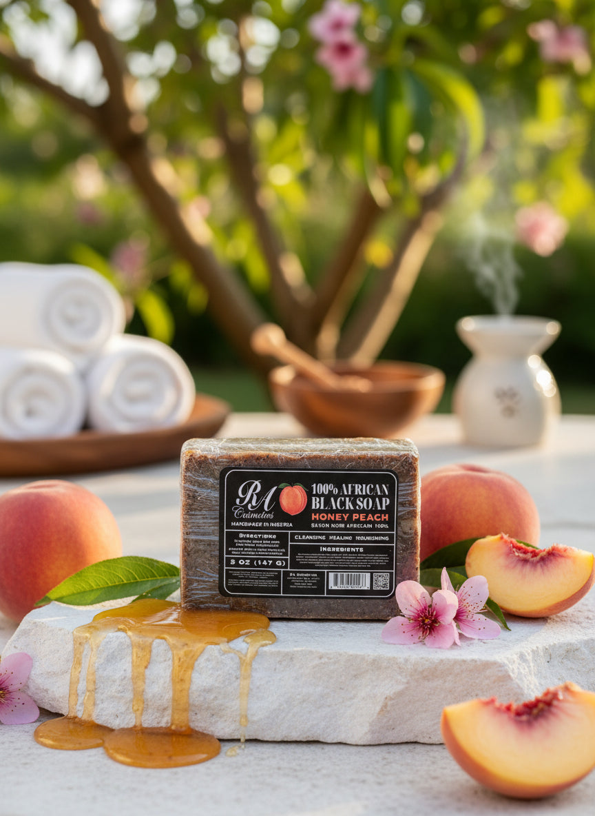 100% African Black Soap Bar - Unscented