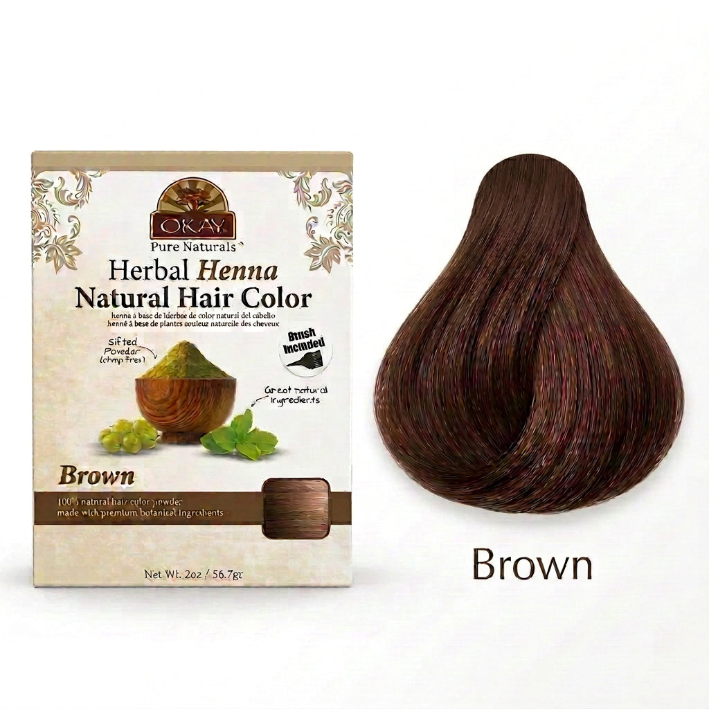 Henna Natural Hair Color w/ Applicator Brush Included.
