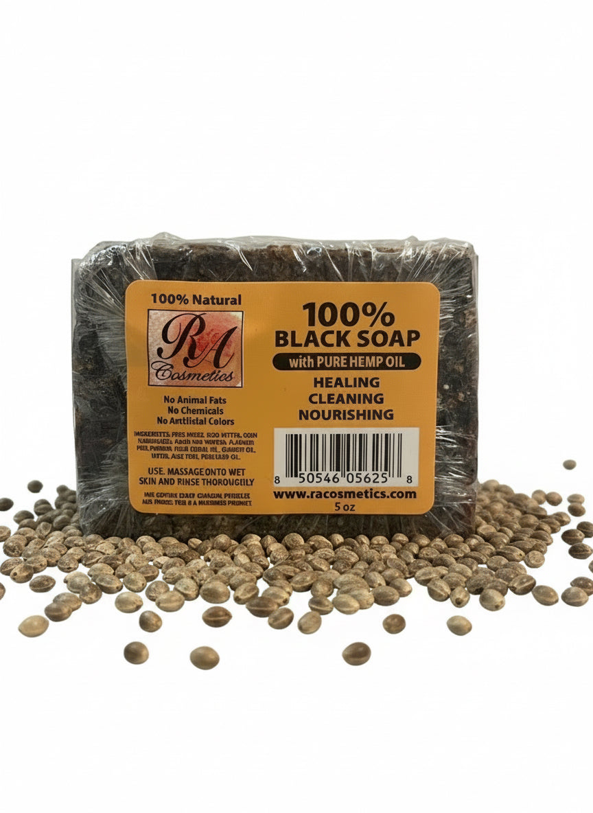 100% African Black Soap Bar - Unscented