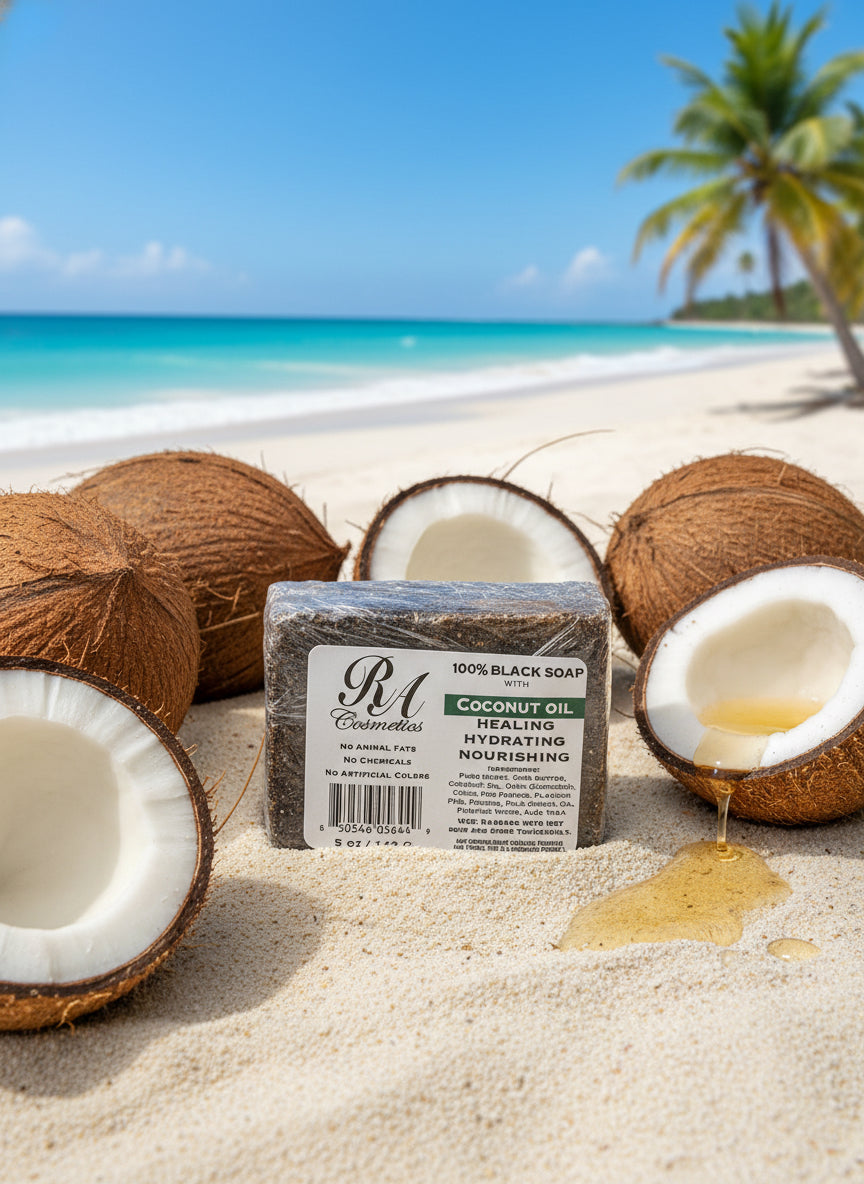 100% African Black Soap Bar - Unscented