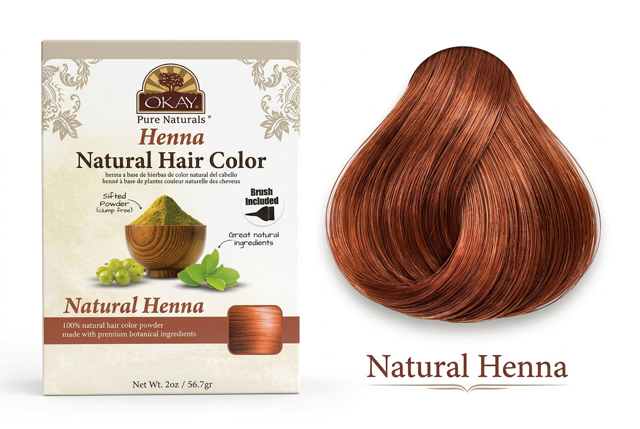 Henna Natural Hair Color w/ Applicator Brush Included.
